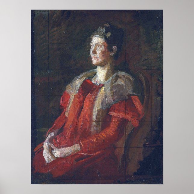 Póster Eakins - Estudio Para Un Retrato De La Sra. Charle (Frente)