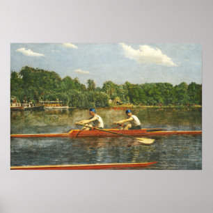 Póster Eakins - Los hermanos Biglin corriendo