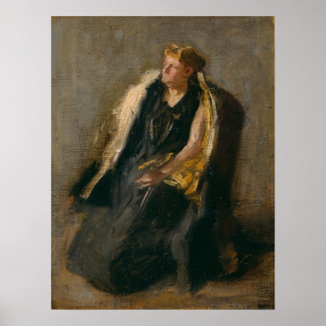 Póster Eakins - Sra. Hubbard 1895 (Frente)