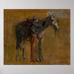 Póster Eakins - Vaquero en las Badlands