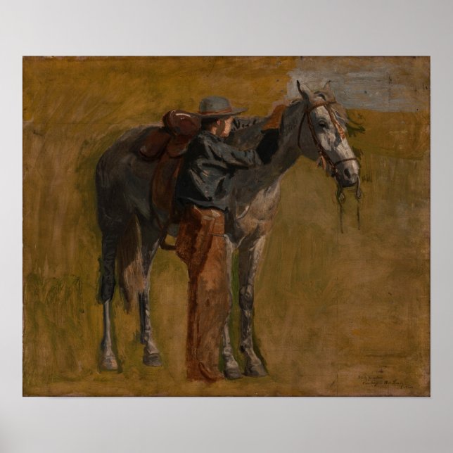 Póster Eakins - Vaquero en las Badlands (Frente)