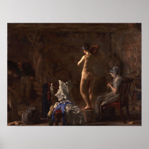 Póster Eakins - William Rush tallando