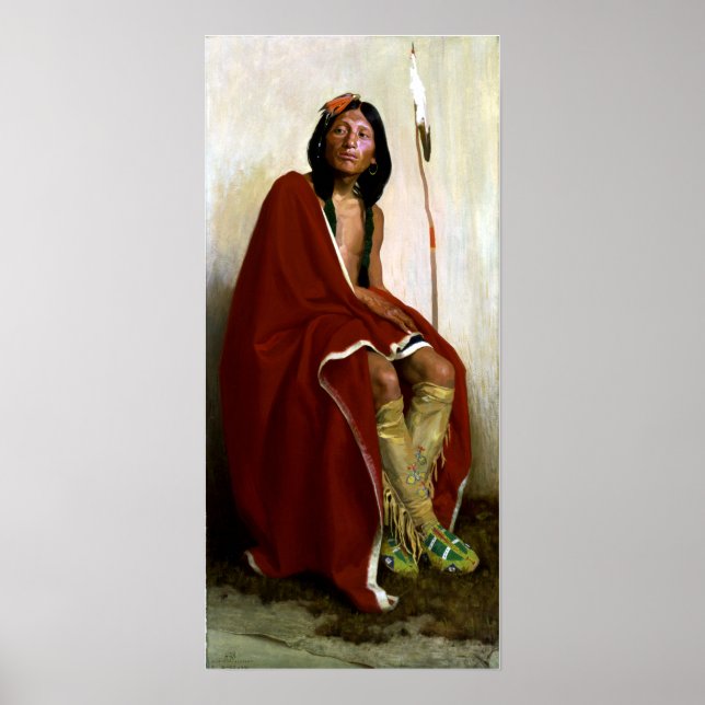 Póster Eanger Irving Couse Elk-Foot de la tribu Taos (Frente)