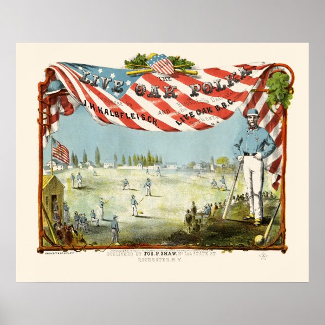 Póster Earliest Baseball Print (Frente)