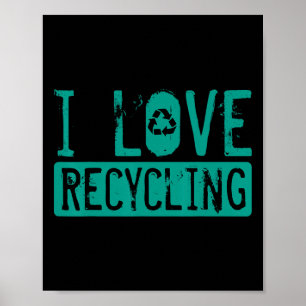 Póster Eart activista ecologista reciclador