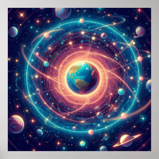 Póster Earth and the Vibes of the Law of Attraction Wall