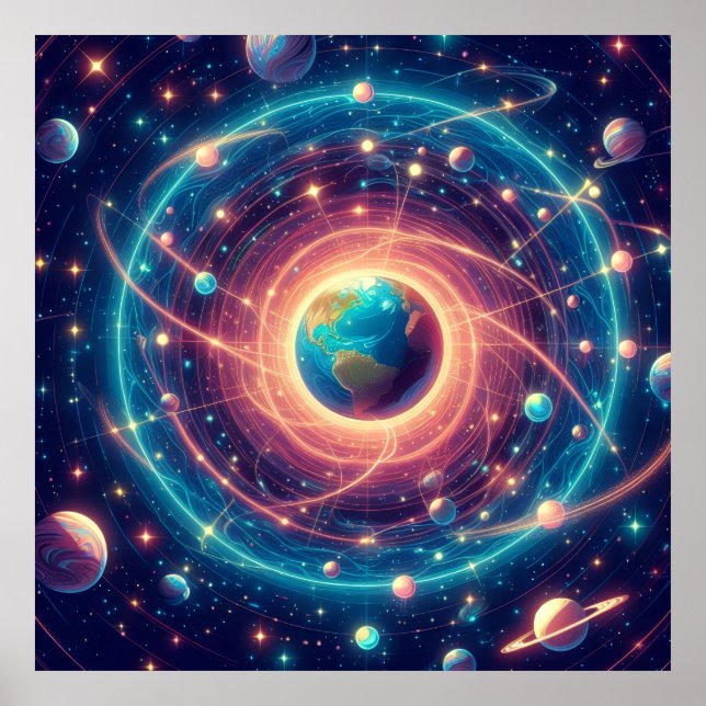 Póster Earth and the Vibes of the Law of Attraction Wall (Frente)