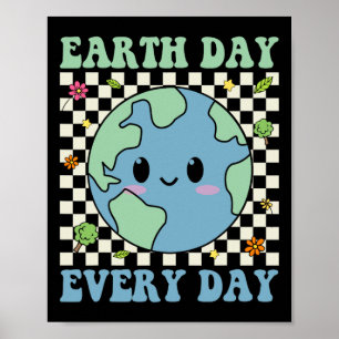 Póster Earth Day Everyday Environmental Awareness Earth D
