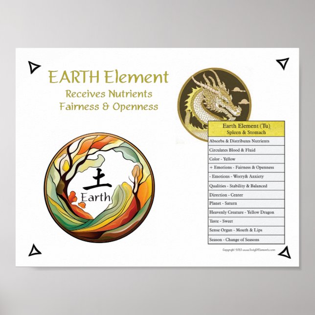 Póster Earth Element Acupuncture (Frente)