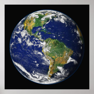 Póster EARTH from SPACE Personalizado Wall Art Poster sem