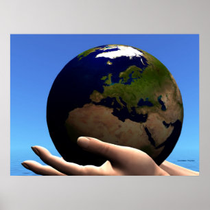 PÓSTER EARTH GLOBE PRINT