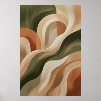 Póster Earth Terracotta Abstract Wall Art Gallery Poster 