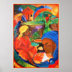 Póster Earth Wind Fire 3 Souls 1 Heart