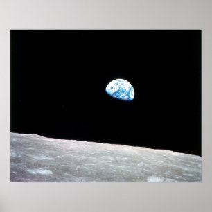 Póster Earthrise de la luna