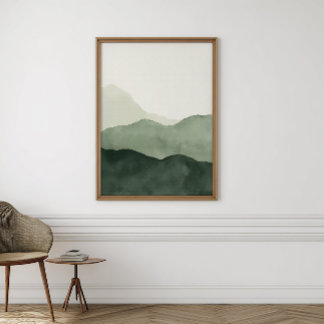 Póster Earthy Boho Watercolor Wall Art | Digital Print