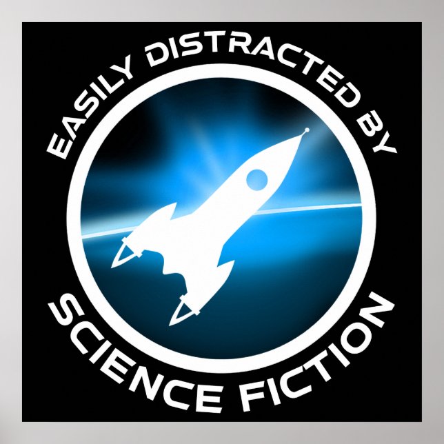 Póster Easily Distracted By Science Fiction (Frente)