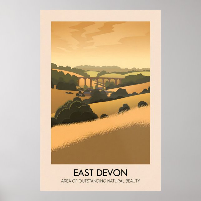 Póster East Devon AONB Travel Poster (Frente)