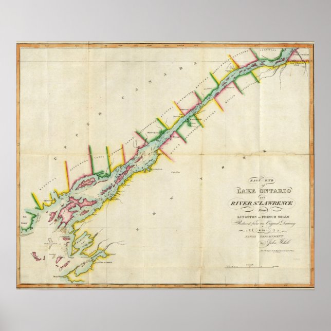 Póster EaSt. Fin del lago Ontario y río San Lorenzo (Frente)