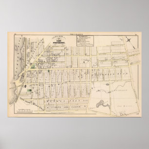 Póster East Providence Rhode Island Map