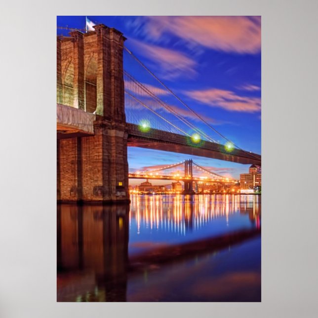 Póster East River, Brooklyn Bridge, Manhattan (Frente)