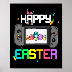 Póster Easter Bunny Egt Hunt Gamer Niños Boys Video G