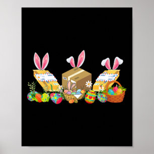 Póster Easter Bunny Postal Worker Tools Costume Huning E
