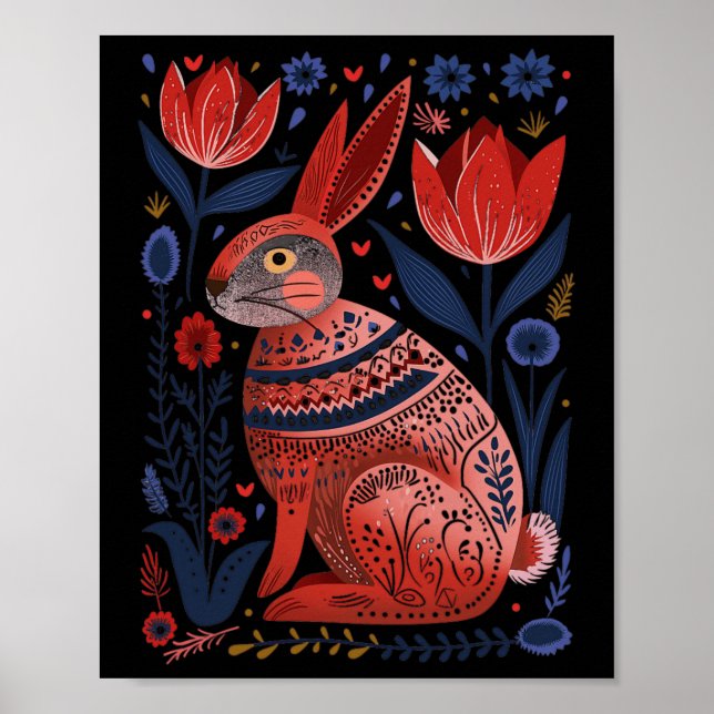 Póster Easter Bunny Rabbit Spring (Frente)