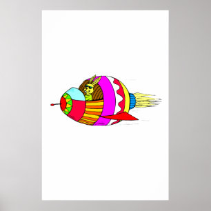 Póster Easter Bunny Rocketeer