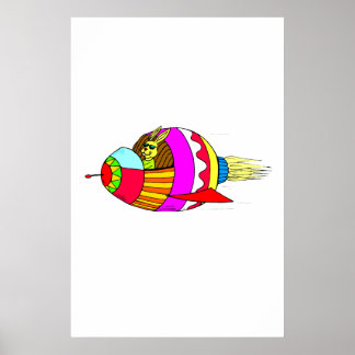 Póster Easter Bunny Rocketeer