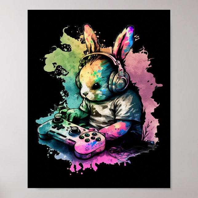 Póster Easter Day Boys Gamer Shirt Video Game Controller (Frente)