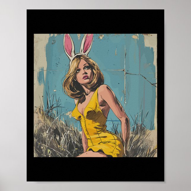 Póster Easter Day Mens Womens Artistic Fun Cute Happy Eas (Frente)