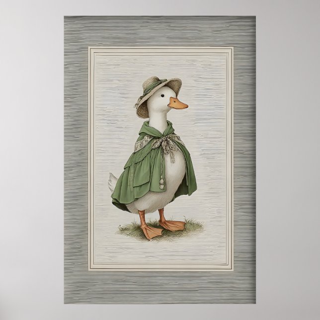 Póster Easter Duck Printable Art, Spring Minimalist (Frente)