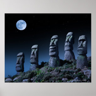 Póster Easter Island Heads