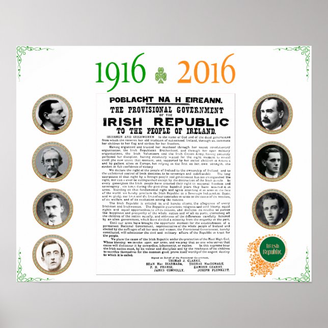 Póster Easter Rising 1916 - 2016 Poster conmemorativo (Frente)