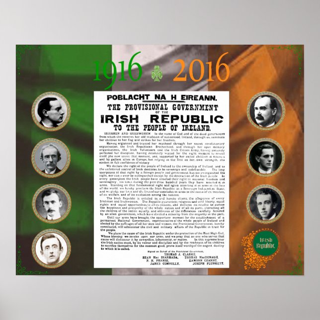 Póster Easter Rising 1916 - 2016 Poster conmemorativo (Frente)