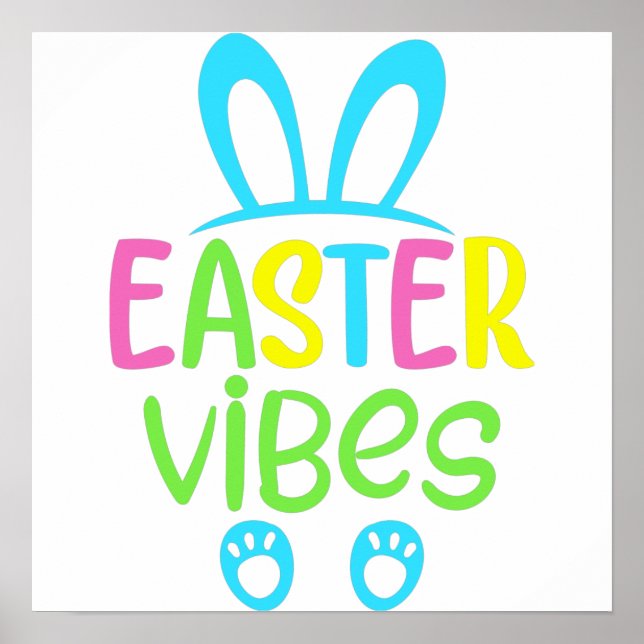 Póster Easter Vibes Pastel (Frente)