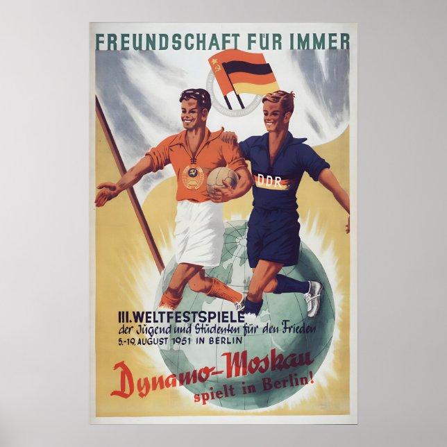 Póster Eastern Germany Propaganda Poster -GDRSoviet (Frente)