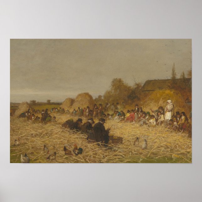 Póster Eastman Johnson - Husking Bee, Isla de Nantucket (Frente)
