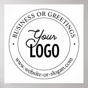 Póster Easy Logo Replacement & Customizable Text White