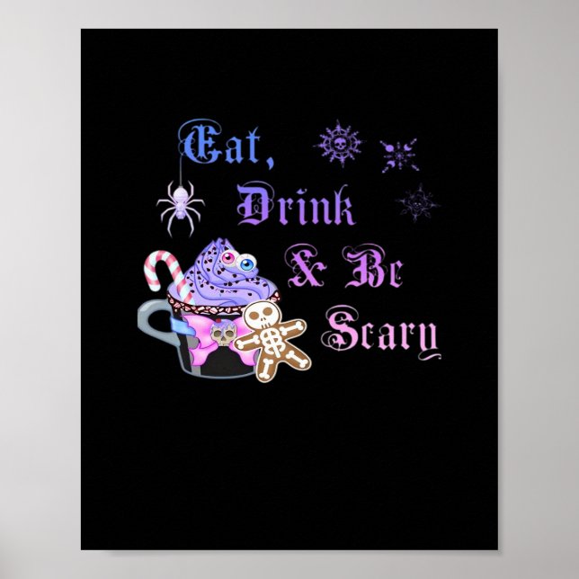 Póster Eat Drink And Be Scary Hexmas Cool Unique Style (Frente)