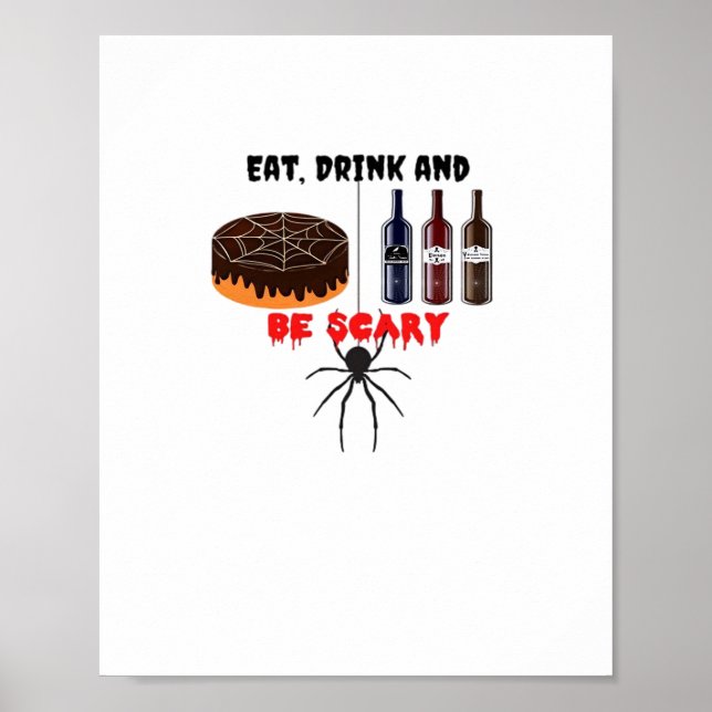 Póster Eat Drink And Be Scary Retro Classic (Frente)