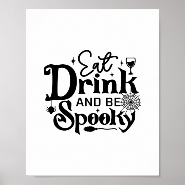 Póster Eat Drink And Be Spooky Retro Classic (Frente)