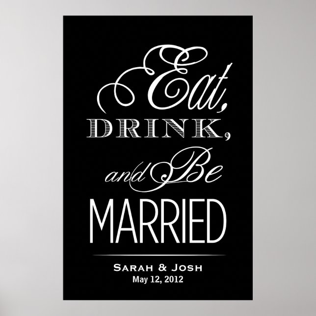 Póster Eat, Drink, Be Married (Frente)