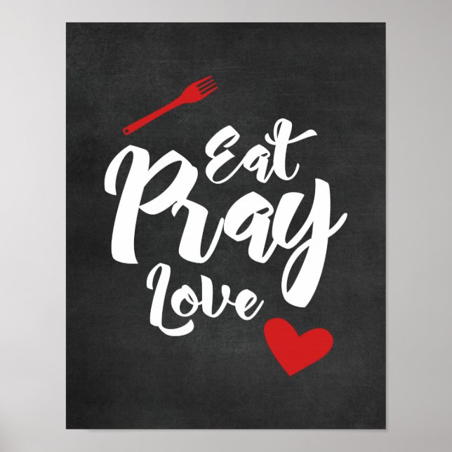 Póster Eat Pray Love - Kitchen - Black Poster (Frente)