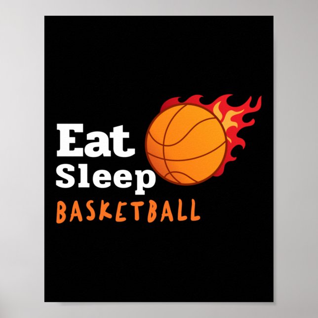 Póster Eat Sleep Basketball (Frente)