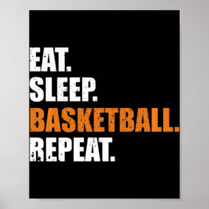 Póster Eat Sleep Basketball Repeat Hoodie