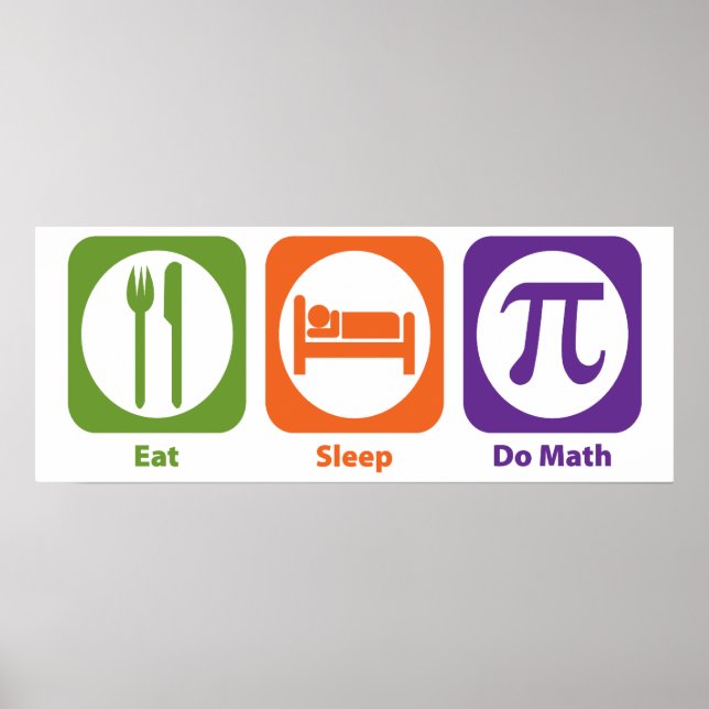 Póster Eat Sleep Do Math (Frente)