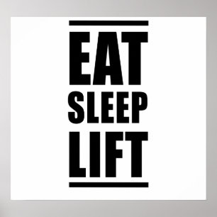 Póster Eat Sleep Lift