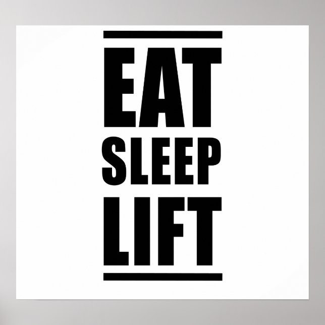 Póster Eat Sleep Lift (Frente)