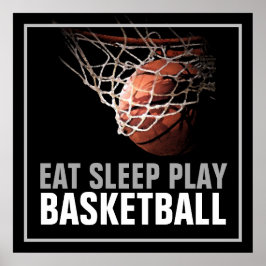 Póster Eat Sleep Play Basketball Artwork Poster